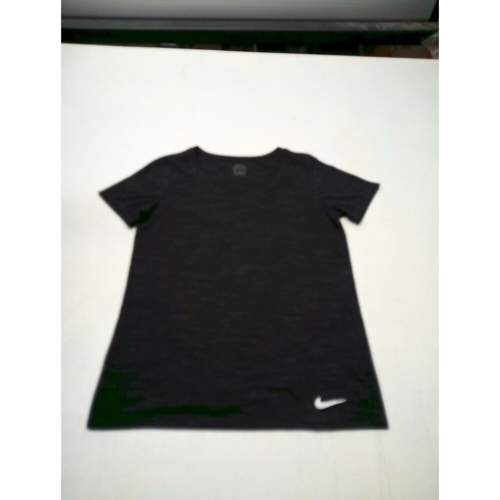 Nike Dri Fit Mens Short Sleeve T Shirt Polyester Black White Size Medium Logo